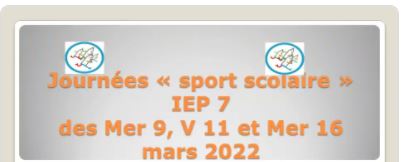 Journée du Sport scolaire 2022 IEP7